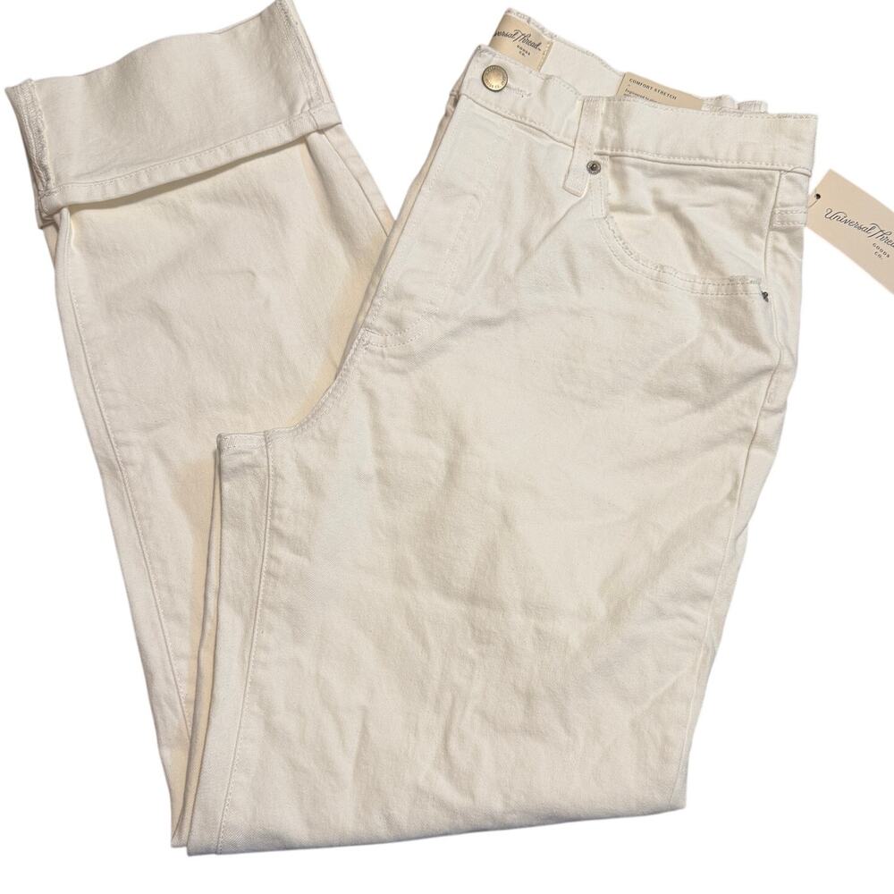 Universal Thread Women's White High-Rise 90s Straight Jeans - 14 Short - NWT